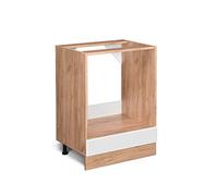 Vicco Armario para Horno Empotrado R-Line, Blanco Alto Brillo, 60 cm