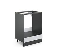 Vicco Armario para Horno Empotrado R-Line, Blanco Alto Brillo, 60 cm sin encimera, para combinación Libre Dentro de Sistemas de Cocina modulares