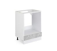 Vicco Armario para Horno Empotrado R-Line, Hormigón, 60 cm sin encimera, para combinación Libre Dentro de Sistemas de Cocina modulares