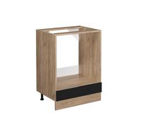 Vicco Armario para Horno Empotrado R-Line, Negro Brillo Intenso, 60 cm sin encimera, para combinación Libre Dentro de Sistemas de Cocina modulares