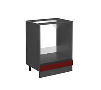 Vicco Armario para Horno Empotrado R-Line, Rojo, 60 cm