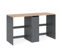 Vicco Armario para Lavadora Viktor, Antracita, 159.8 x 88.2 cm | 1 Puerta · 3 compartimentos · Para lavadora y secadora · Espacio para detergente · Superficie de trabajo práctica