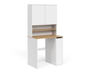 Vicco Armario para Lavadora Viktor, Blanco/Artesano, 93.6 x 88.2 cm 2 Partes con Estante, Apto para Guardar detergente y Toallas