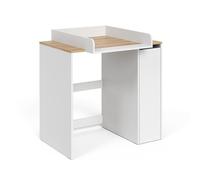 Vicco Armario para Lavadora Viktor, Blanco/Artesano, 93.6 x 88.2 cm 2 Piezas con Cambiador, para almacenar detergentes y como Superficie de Apoyo