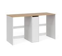 Vicco Armario para Lavadora Viktor Blanco/Roble Artesanal 159.8x88.2 cm | con 3 compartimentos