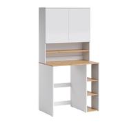 Vicco Armario para Lavadora Viktor, Blanco/Roble Artesanal, 93.6 x 88.2 cm 2 Partes con Estante
