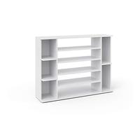 Vicco Armario para zapatos Levin, Blanco, 116.2 x 87.4 cm, para el almacenamiento de zapatos con estantes de acceso abierto