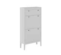 Vicco Armario Zapatero Aron, Blanco, 60 x 115 cm | combinable para el almacenamiento y la organización de zapatos