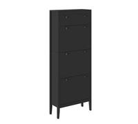 Vicco Armario Zapatero Aron, Negro, 60 x 153 cm