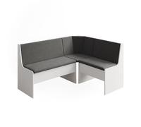 Vicco Banco de Comedor Ramon, Blanco, 150 x 51 cm | con espacio de almacenamiento, con espacio de almacenamiento debajo del asiento para espacio adicional