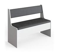 Vicco Banco de Comedor Roman, Blanco, 41.5 x 106.6 cm, Apto para soluciones de Esquina Que ahorran Espacio en el Comedor