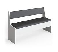 Vicco Banco de Comedor Roman, Blanco, 41.5 x 136.6 cm, Apto para soluciones de Esquina Que ahorran Espacio en el Comedor