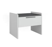 Vicco Banco de Comedor Roman, Blanco, 53.5 x 41.1 cm con 1 cajón, Apto para soluciones de Esquina Que ahorran Espacio en el Comedor