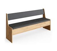 Vicco Banco de Comedor Roman, Roble Dorado, 166.6 x 41.5 cm, Apto para soluciones de Esquina Que ahorran Espacio en el Comedor