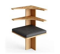 Vicco Banco de Comedor Roman, Roble Dorado, 43.5 x 43.5 cm, Apto para soluciones de Esquina Que ahorran Espacio en el Comedor