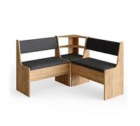 Vicco Banco de Comedor Roman, Roble Dorado, 76.6 x 41.5 cm, Apto para colocación en Esquina en cocinas y comedores