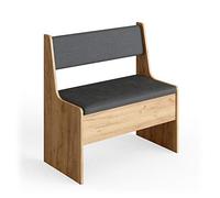Vicco Banco de Comedor Roman, Roble Dorado, 76.6 x 41.5 cm, Apto para soluciones de Esquina Que ahorran Espacio en el Comedor