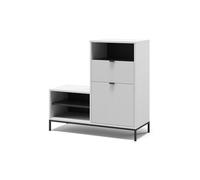 Vicco Banco para Zapatos Eliza, Blanco, 100 x 98.5 cm con Puerta y cajón