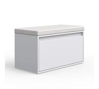 Vicco Banco para Zapatos Iker, Blanco, 80 x 45 cm, combinable con Otros Muebles de la Serie Iker