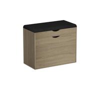 Vicco Banco para Zapatos Schufy, Sonoma, 60 x 51 cm | con 2 compartimentos, con asiento acolchado desmontable para facilitar la limpieza