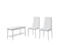 Vicco Banco y Silla Grand, Blanco, 85 x 46.5 cm Juego de 3 Piezas