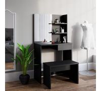 Vicco Banqueta, Negro, 70 cm para tocador, para Usar como Asiento Estable en la Mesa de tocador