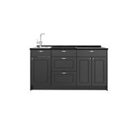 Vicco Bloque de Cocina Fame-Line, Antracita-Oro Landhaus, 150 cm