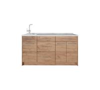 Vicco Bloque de Cocina Fame-Line, Roble Dorado, 150 cm, ET Mármol, para ampliación Individual con módulos compatibles