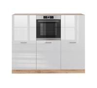 Vicco Bloque de Cocina R-Line, Blanco Brillo Intenso/Roble Dorado, 180 cm
