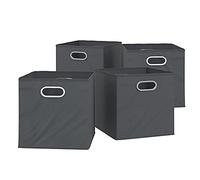 Vicco Caja plegable, Antracita, 30 x 30 cm Juego de 4