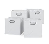 Vicco Caja plegable, Blanco, 30 x 30 cm Juego de 4