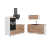 Vicco Cocina Fame-Line, Roble Dorado, 340 cm