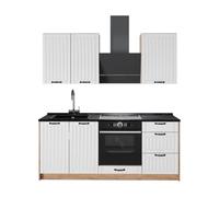 Vicco Cocina para Solteros Fame-Line Blanco casa de Campo/Roble 190 cm