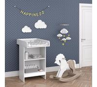 Vicco Cómoda Cambiador Leo, Blanco, 60 x 103 cm, con Estante Abierto y Cambiador extraíble