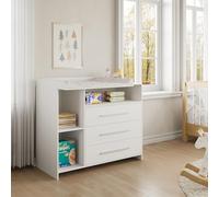 Vicco Cómoda Cambiador Paula, Blanco, 110 x 93.5 cm con Cambiador