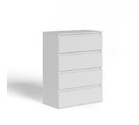 Vicco Cómoda Claus, Blanco, 74 x 99.6 cm | con 4 cajones, para guardar ropa y objetos cotidianos