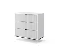 Vicco Cómoda Eliza, Blanco, 42 x 81.2 cm con 3 cajones, para Almacenamiento y organización en la Sala de Estar o Dormitorio