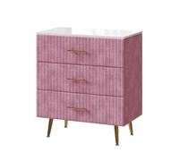 Vicco Cómoda Velia, Rosa, 70 x 78.5 cm | con 3 cajones, para guardar ropa y objetos cotidianos