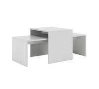 Vicco Conjunto de Mesa de Centro Donat, Blanco, 100 x 48 cm | 2 partes, para uso flexible como mesas individuales o combinadas