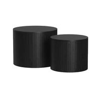 Vicco Conjunto de Mesa de Centro Tavilo, Roble/Negro, 48 x 48 cm