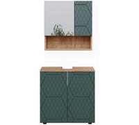 Vicco Conjunto de muebles de baño 2 partes, unidad base 60 cm, verde
