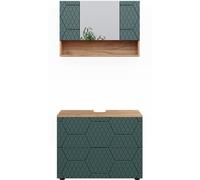 Vicco Conjunto de muebles de baño 2 partes, unidad base 80 cm, verde