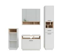 Vicco Conjunto de Muebles de baño Beatrice, Blanco/Sonoma, Set 4