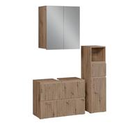 Vicco Conjunto de Muebles de baño de 3 Piezas Takumi, Artesano, 3 Partes