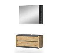 Vicco Conjunto de Muebles de baño Edelin, Antracita/Artisan, 2 Partes