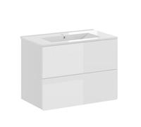 Vicco Conjunto de Muebles de baño Izan, Blanco Alto Brillo, 2 Partes