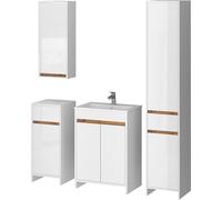 Vicco Conjunto de muebles de baño juego de 5, blanco alto brillo