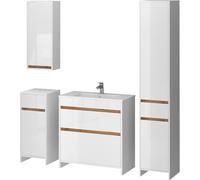 Vicco Conjunto de muebles de baño juego de 5 blanco brillo intenso 79,8x81,9