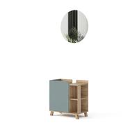 Vicco Conjunto de Muebles de baño Karen, Sonoma/Azul, 60 cm
