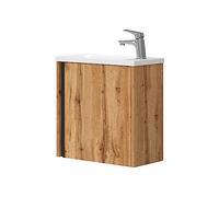 Vicco Conjunto de Muebles de baño Kleo, Roble Dorado 49 cm | 2 piezas · Mueble de lavabo · Lavabo